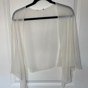 Elegant Sheer White Shawl